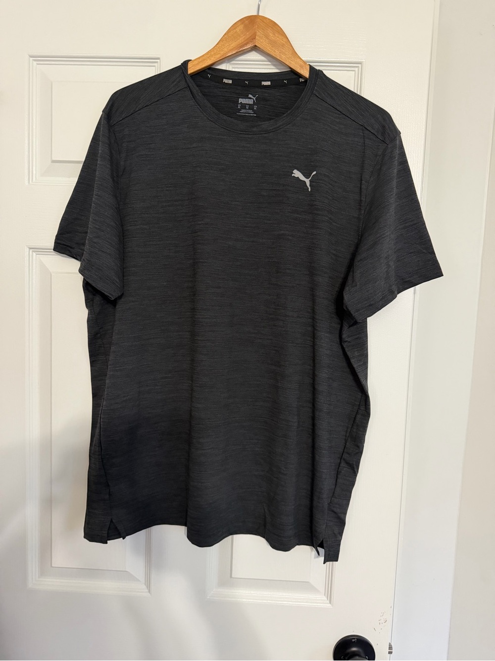 Puma Men's Dark Heather Gray Short Sleeve Performance Tee
